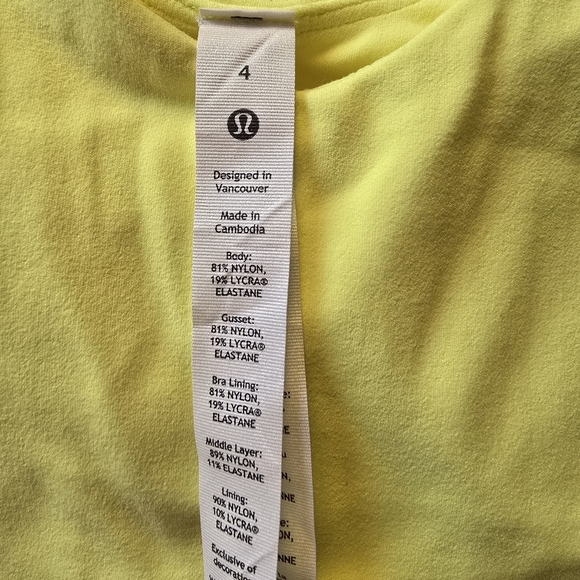 Lululemon Athletica Bright Yellow Sleeveless Top - Picture 8 of 8